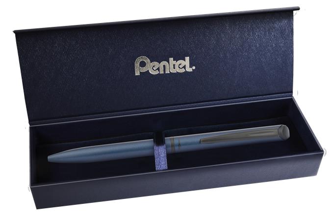Rollertoll, 0,35 mm, rotációs, matt kék tolltest, PENTEL EnerGel BL-2507 kék