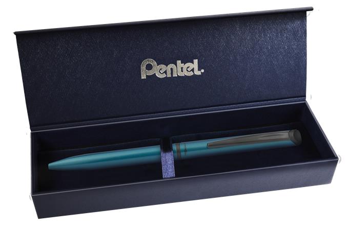 Rollertoll, 0,35 mm, rotációs, matt türkiz tolltest, PENTEL EnerGel BL-2507 kék