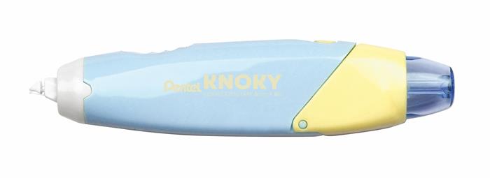 Hibajavító roller, 5 mm x 6 m, utántölthető, PENTEL Knoky, kék-sárga