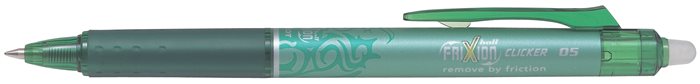 Rollertoll, 0,25 mm, törölhető, nyomógombos, PILOT Frixion Clicker, zöld