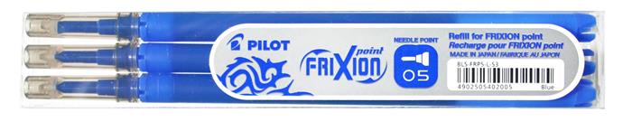 Rollertoll betét, 0,25 mm, tűhegyű, törölhető, PILOT Frixion Point, kék