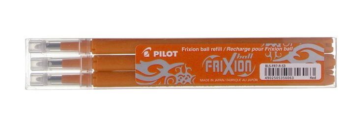 Rollertoll betét, 0,35 mm, törölhető, PILOT Frixion Ball/Clicker, narancssárga