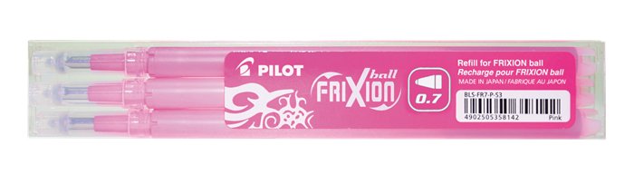 Rollertoll betét, 0,35 mm, törölhető, PILOT Frixion Ball/Clicker, rózsaszín