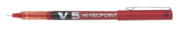 Rollertoll, 0,3 mm, tűhegyű, kupakos, PILOT Hi-Tecpoint V5, piros