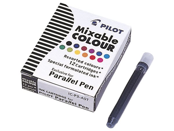 Töltőtoll patron, PILOT Parallel Pen, 12 különböző szín