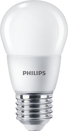 LED izzó, E27, kis gömb, P48, 7W, 806lm, 2700K, PHILIPS CorePro