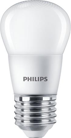 LED izzó, E27, kisgömb, P45, 5W, 470lm, 2700K, PHILIPS CorePro