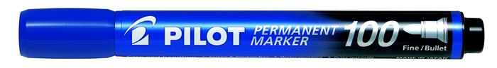 Alkoholos marker, 1 mm, kúpos, PILOT Permanent Marker 100, kék