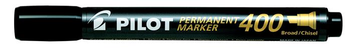 Alkoholos marker, 1,5-4 mm, vágott, PILOT Permanent Marker 400, fekete