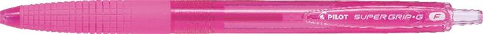 Golyóstoll, 0,22 mm, nyomógombos, PILOT Super Grip G, rózsaszín
