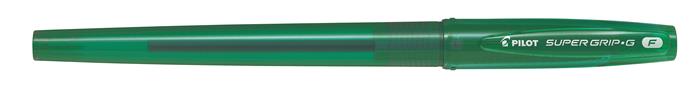 Golyóstoll, 0,22 mm, kupakos, PILOT Super Grip G, zöld
