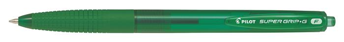 Golyóstoll, 0,22 mm, nyomógombos, PILOT Super Grip G, zöld
