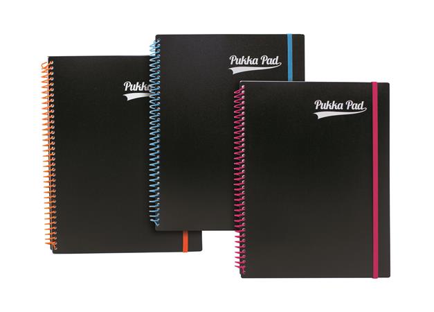 Spirálfüzet, A4+, vonalas, 100 lap, PUKKA PAD, Neon notepad