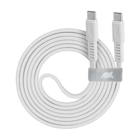 USB kábel, USB-C - USB-C, 1,2 m, RIVACASE PS6005, fehér