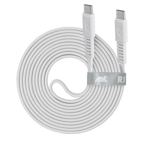 USB kábel, USB-C - USB-C, 2,1 m, RIVACASE PS6005 W21, fehér