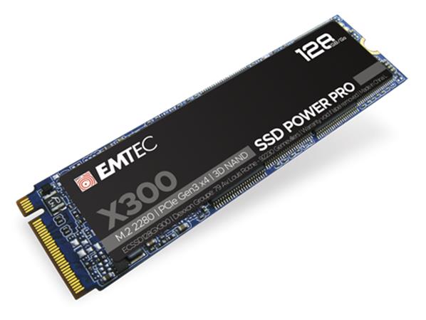SSD (belső memória), 128GB, M2 NVMe, 1500/500 MB/s, EMTEC X300
