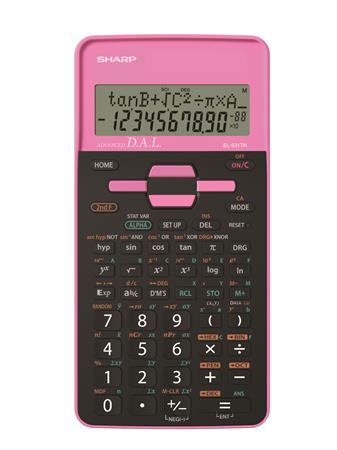 Számológép, tudományos, 273 funkció, SHARP EL-531, pink