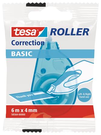 Hibajavító roller, mini, 4 mm x 6 m, TESA Basic