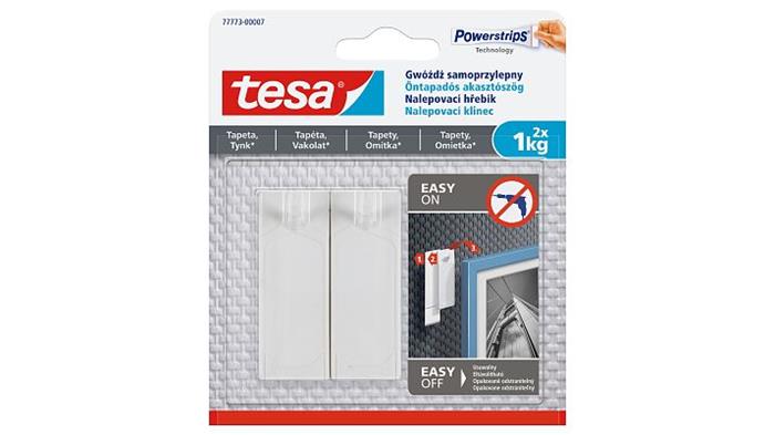 Akasztószög, öntapadós, TESA Powerstrips®, érzékeny felületre