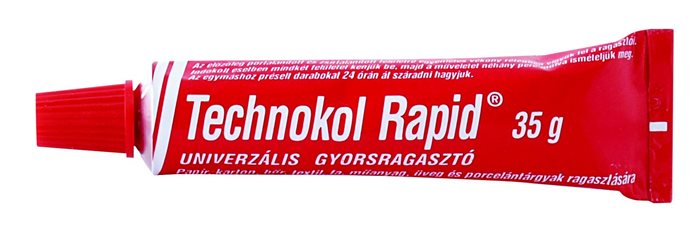 Ragasztó, folyékony, 35 g, TECHNOKOL Rapid, piros