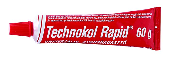 Ragasztó, folyékony, 60 g, TECHNOKOL Rapid, piros