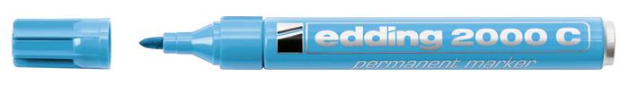 Alkoholos marker, 1,5-3 mm, kúpos, EDDING 2000, világoskék