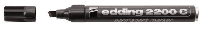 Alkoholos marker, 1-5 mm, vágott, EDDING 2200, fekete