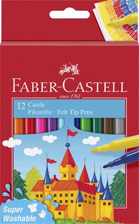 Filctoll készlet, FABER-CASTELL, 12 különböző színCastle