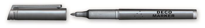 Dekormarker, 1 mm, kúpos, GRANIT M850, ezüst