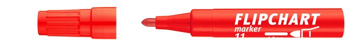 Flipchart marker, 1-3 mm, kúpos, ICO Artip 11, piros