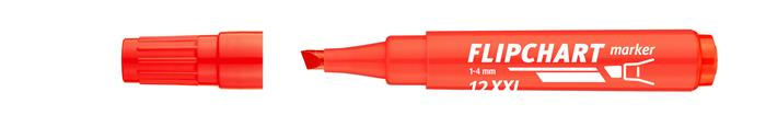 Flipchart marker, 1-4 mm, vágott, ICO Artip 12 XXL, piros