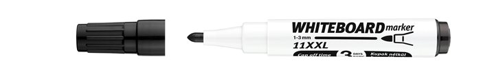 Tábla- és flipchart marker, 1-3 mm, kúpos, ICO Plan 11 XXL, fekete