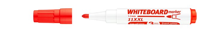 Tábla- és flipchart marker, 1-3 mm, kúpos, ICO Plan 11 XXL, piros