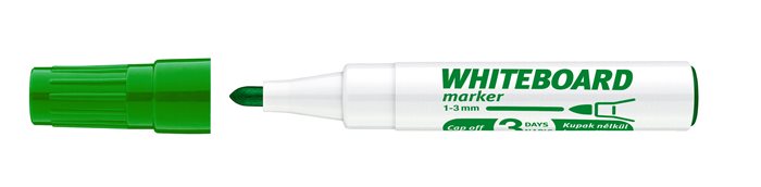 Tábla- és flipchart marker, 1-3 mm, kúpos, ICO Plan, zöld
