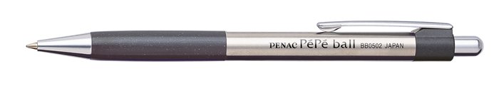 Golyóstoll, 0,7 mm, nyomógombos, fekete tolltest, PENAC PéPé, kék