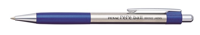 Golyóstoll, 0,7 mm, nyomógombos, kék tolltest, PENAC PéPé, kék