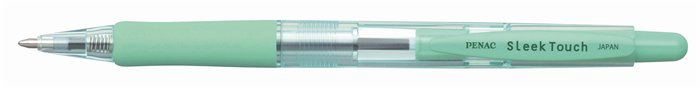 Golyóstoll, 0,7 mm, nyomógombos, zöld tolltest, PENAC SleekTouch, kék