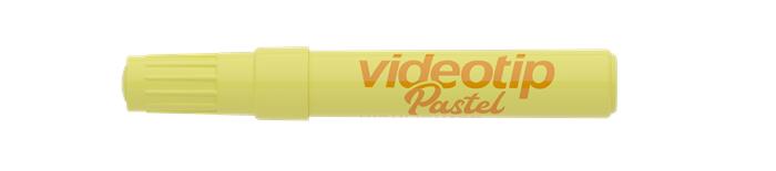 Szövegkiemelő, 1-4 mm, ICO Videotip, pasztell sárga