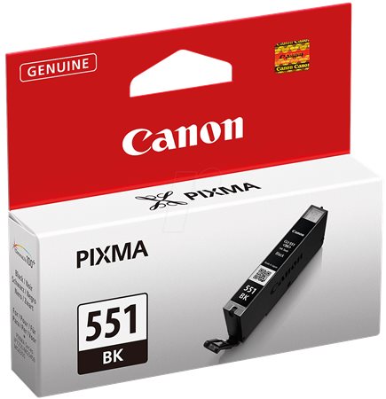 CLI-551B Fotópatron Pixma iP7250, MG5450 nyomtatókhoz, CANON, fekete, 7ml