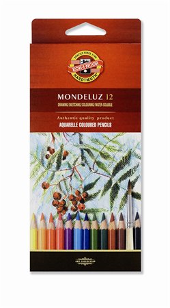 Akvarell ceruza készlet, KOH-I-NOOR Mondeluz 3716/12 12 különböző szín