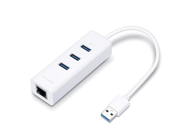USB elosztó-HUB és ethernet átalakító, 3 port, USB 3.0, TP-Link UE330