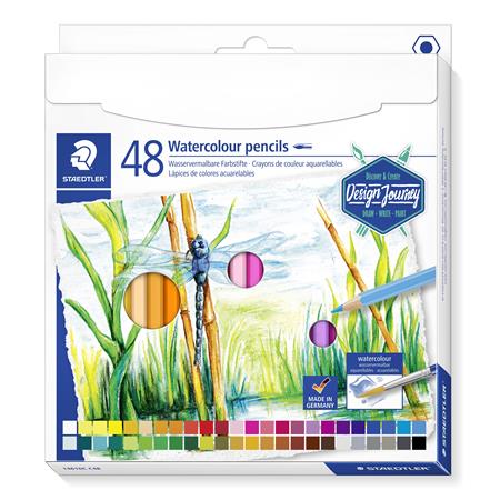Akvarell ceruza készlet, hatszögletű, STAEDTLER® 146 10C, 48 különböző szín