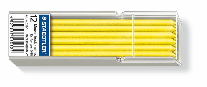 Jelölőkréta hegy, mindenre író, lemosható (omnichrom), STAEDTLER Lumocolor 218, sárga