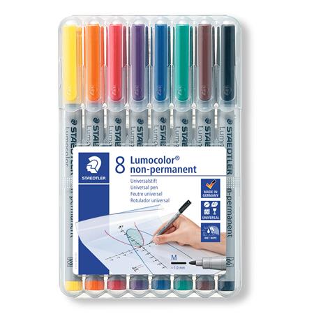 Alkoholmentes marker készlet, OHP, 1 mm, STAEDTLER Lumocolor® 315, 8 különböző szín