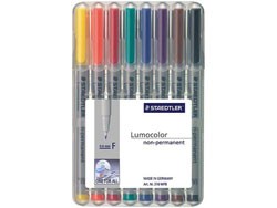 Alkoholmentes marker készlet, OHP, 0,6 mm, STAEDTLER Lumocolor® 316, 8 különböző szín