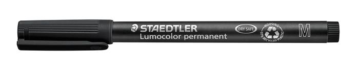 Alkoholos marker, OHP, 1 mm, STAEDTLER Lumocolor® 317 M, fekete