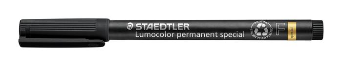 Alkoholos marker, 0,6 mm, STAEDTLER Lumocolor® special 319 F, fekete