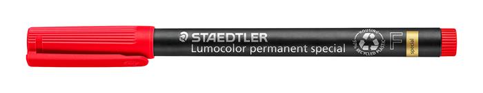 Alkoholos marker, 0,6 mm, STAEDTLER Lumocolor® special 319 F, piros