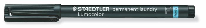 Textil jelölő alkoholos marker, 0,6 mm, kúpos, STAEDTLER Lumocolor® laundry 319 LM, fekete