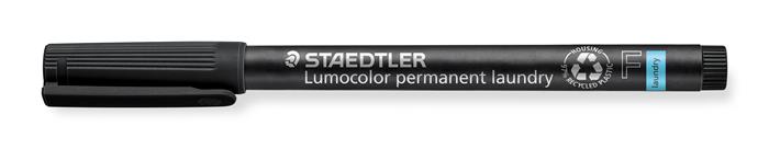 Textil jelölő alkoholos marker, 0,6 mm, kúpos, STAEDTLER Lumocolor® laundry 319 LM, fekete